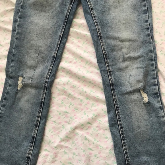EightyTwo Denim Acid Wash Skinny Ankle Jeans Size 5 Pockets Light Blue - Picture 7 of 16